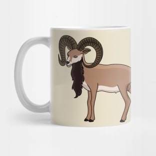 Mouflon goat illustration Mug